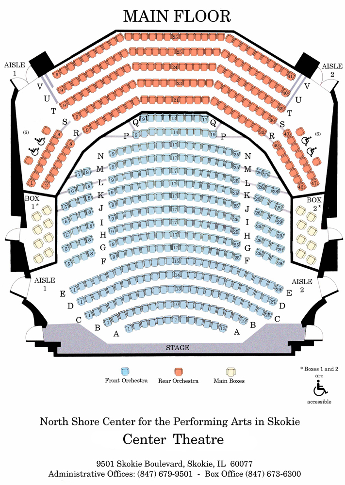 North Shore Theater Seating Chart