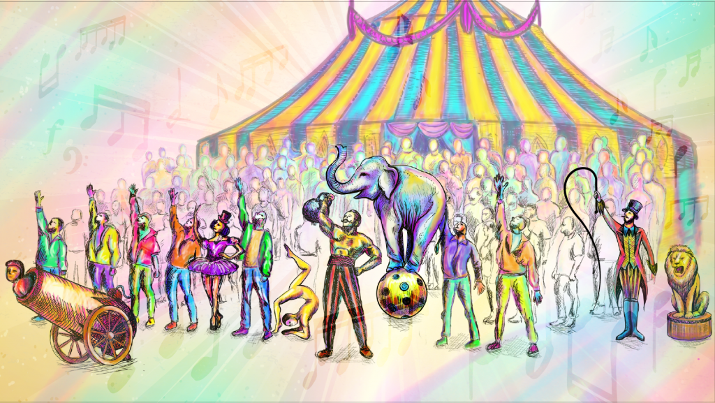 Музыка в цирке 1 класс видеоурок. Цирк композиция. Композиция на тему цирк. Рисунок на тему цирк. Рисуем цирк.